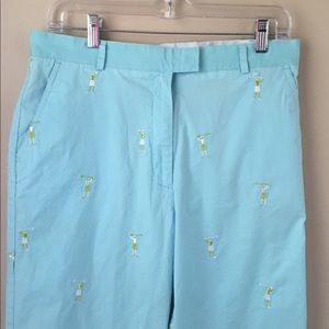 Lilly Pulitzer Golf Pants with Embroidered Golfers